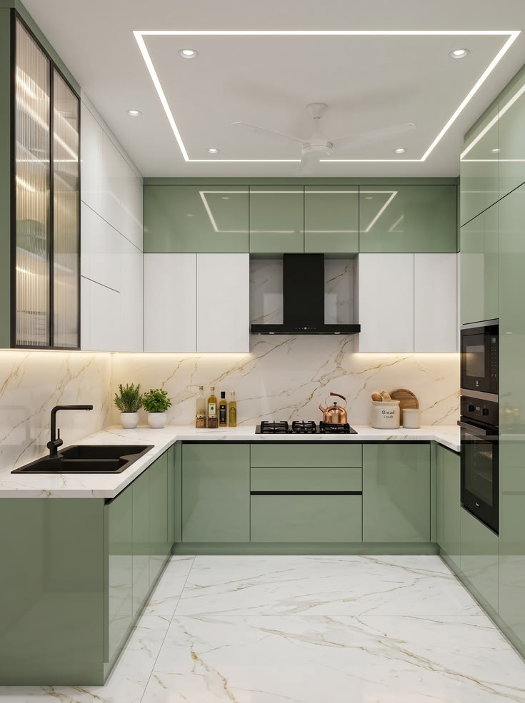 Sage & White Modular Kitchen
